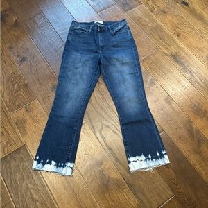 Articles of Society Crop Tie Dye design Jeans